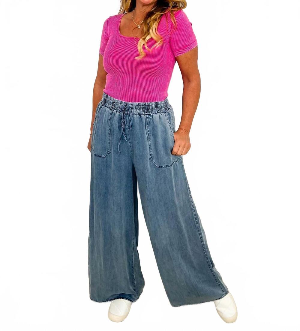 NEW SAGE+FIG be someone special high-rise wide leg jeans in denim